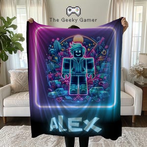 Personalized Gamer Soft Blanket | Fun gift for adult kid | Gamer Gift | Video Game | Personalized  Blanket | Birthday Gift for Gamer