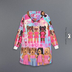 Personalized Gamer Girl Hooded Blanket image 3