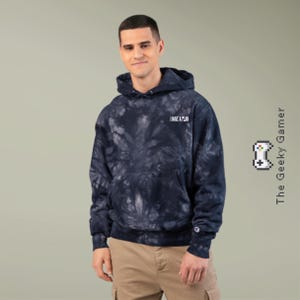 Embroidery Gamer Hoodie - Unisex Champion Tie-Dye Hoodie