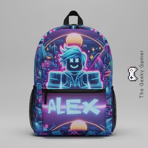 Personalized Gamer Backpack | Personalized Creeper Backpack | Gamer Gift | Gifr For Gamer | Video Game Accessory | Geek | Birthday Gift