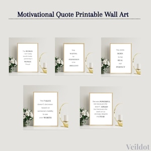 Jouw waarde neemt niet af – Minimalistische quote-afdruk • 5 maten • Instant digitale download muurkunst afbeelding 7