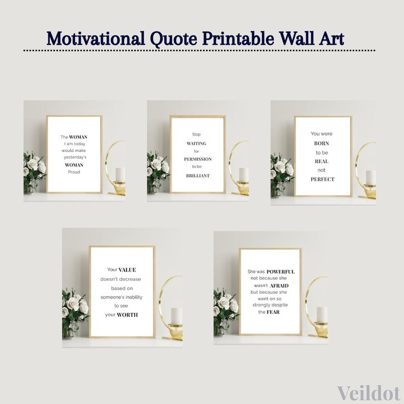 Jouw waarde neemt niet af – Minimalistische quote-afdruk • 5 maten • Instant digitale download muurkunst afbeelding 7