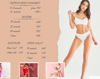 Editable OnlyFans Tip Menu Template: Canva Customizable (Instant Download)