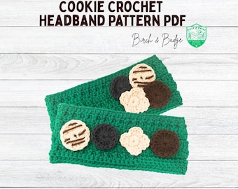 Cute Girl Scout Cookie Crochet Headband Pattern PDF | Digital Download | DIY Pattern Only | Easy to Follow Steps with Pictures