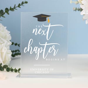 My Next Chapter Starts at Sign,Graduation the Next Chapter Begins at Sign,Class of 2025 Graduation Party Decoration,Grad Party Sign