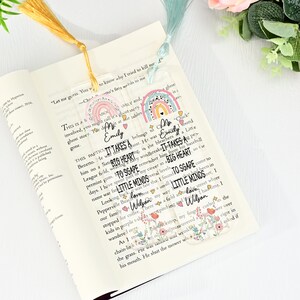 Custom Teacher Bookmark,Personalized Acrylic Bookmark,Rainbow Bookmark,Teacher Appreciation Gift,Bookmark For Teacher,Custom Bookmark