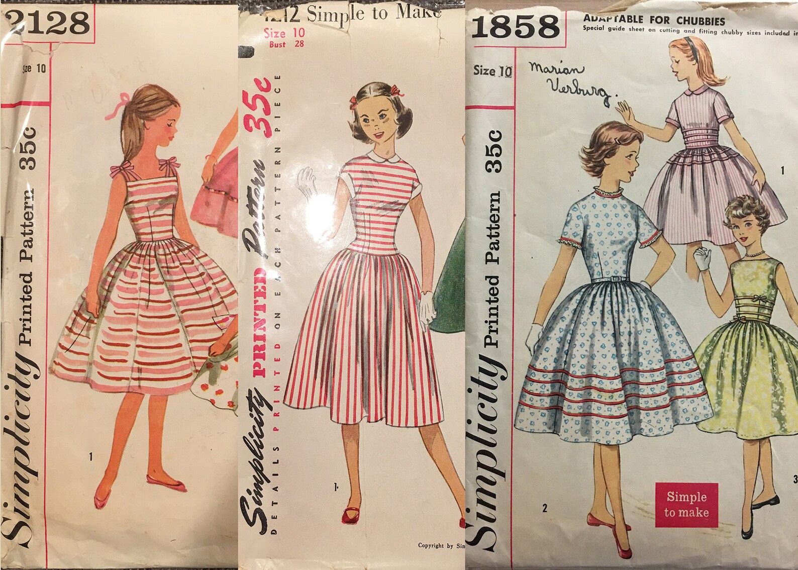 Vintage Simplicity Sewing Patterns Size 10 ©194050s Etsy UK