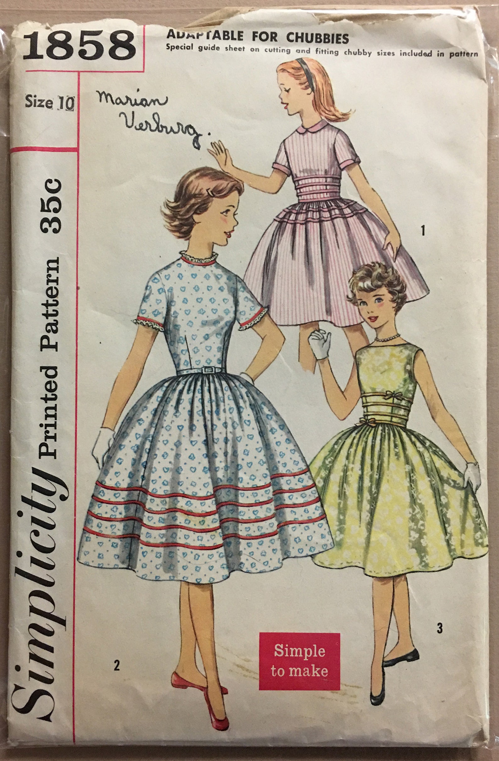 Vintage Simplicity Sewing Patterns Size 10 ©1940-50s - Etsy UK