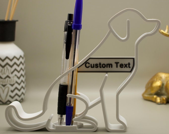 Personalized Dog Pen Holder / Perfect gift for dog lovers and as desk decoration / dog Mom / dog collar