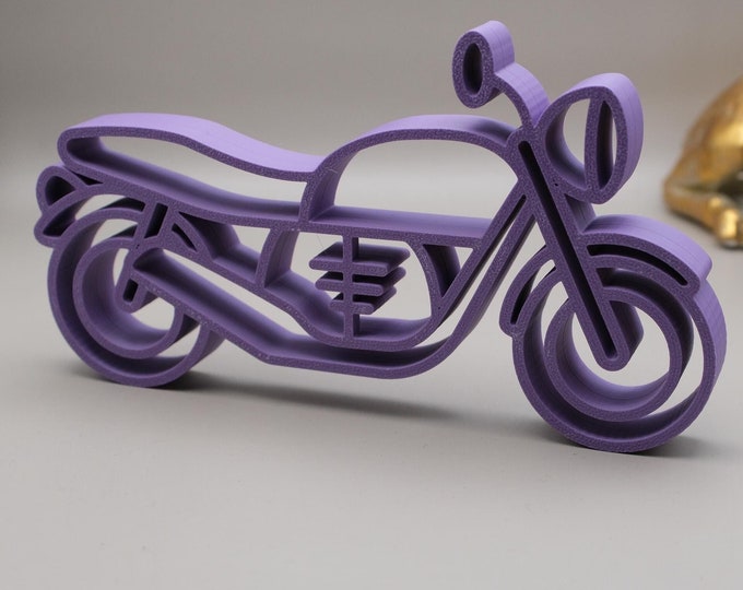 Motorcycle Decoration - Line Art Decoration - Gift for Motorcycle - 3d Motorcycle print