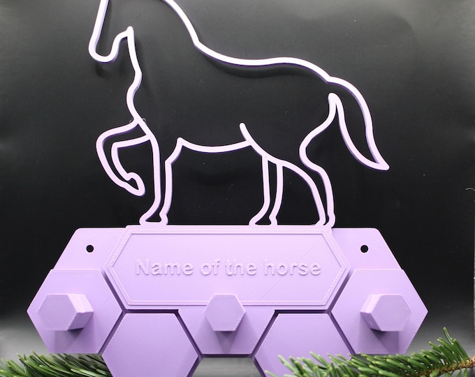 Personalized wall mount for horse lovers - Perfect for keys or even halters and bridles
