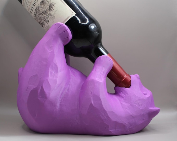 Wine holder / Mother's Day gift / Wedding gift / Souvenir / Teddy bear design / Wine lover / Gift for girlfriend