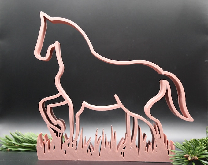 Decoration for horses - line art 3d print - suitable as a modern decoration for the desk or as a gift