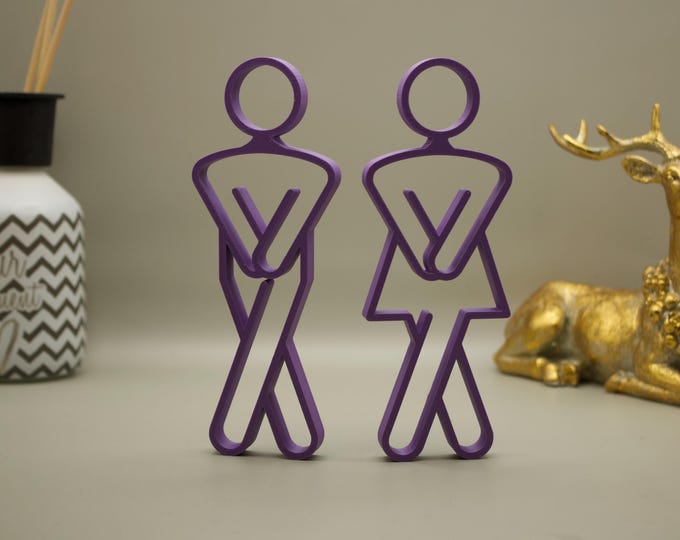 WC sign men and women - toilet figures man and woman