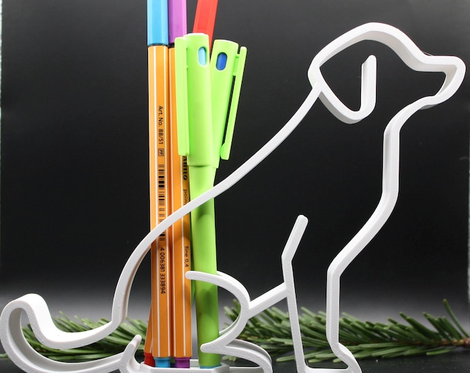 Pen holder for dog lovers - Perfect as a decoration on the desk or as a gift