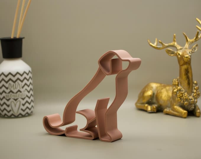 Dog lover desk decoration - line art 3d print - modern decoration or gift idea for dog owners / dog Mom / dog decoration