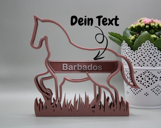 Personalized horse pen holder / horse decoration / personalized gift / hobby horse / horse art