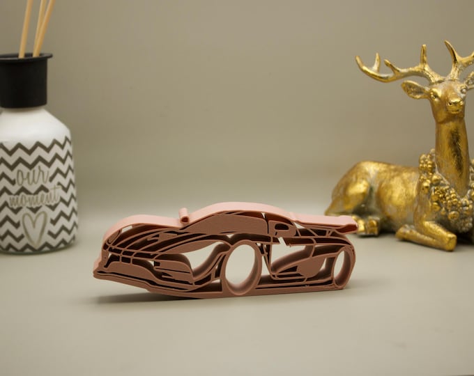 Car accessory - decoration for car lovers, perfect for the desk or office - 3d line art