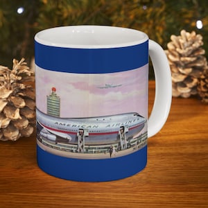 Vintage 747 Astrojet Ceramic Mug: Aviation Gift for Coffee & Tea Lovers