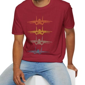 Aviation Enthusiast Tee, Pilot T-Shirt, F 14 Tomcat Shirt, Unisex Pilot Gift, Aircraft Lover Top