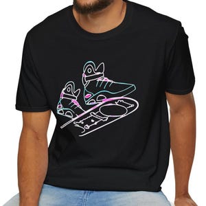Retro Neon Movie T-Shirt: Back to the Future Inspired Unisex Tee