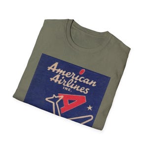 American Eagle Vintage T-Shirt, Retro Travel Tee, Aviation Lover Gift, Unisex Softstyle Shirt, Airplane Enthusiast Apparel