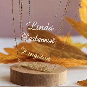 Script Name Halskette, personalisierte Name Halskette, personalisierter Schmuck, Geschenke für sie, personalisierte Geschenke, Namen Halskette, Gold Namen Halskette