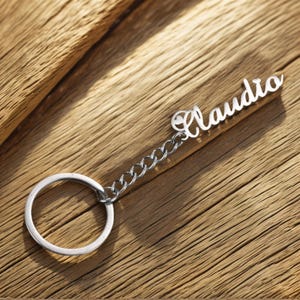 925 Silver Keychain, Name Keychain, Custom Keychain, Your Name Keychain, Durable Metal Keychain, Car Keychain, Personalized Letter Keychain.