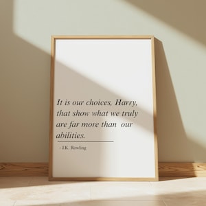 Minimalist J.K. Rowling Inspirational Quote - Minimalist LIterary Print, Motivational Digital Download, Wizard Decor Poster
