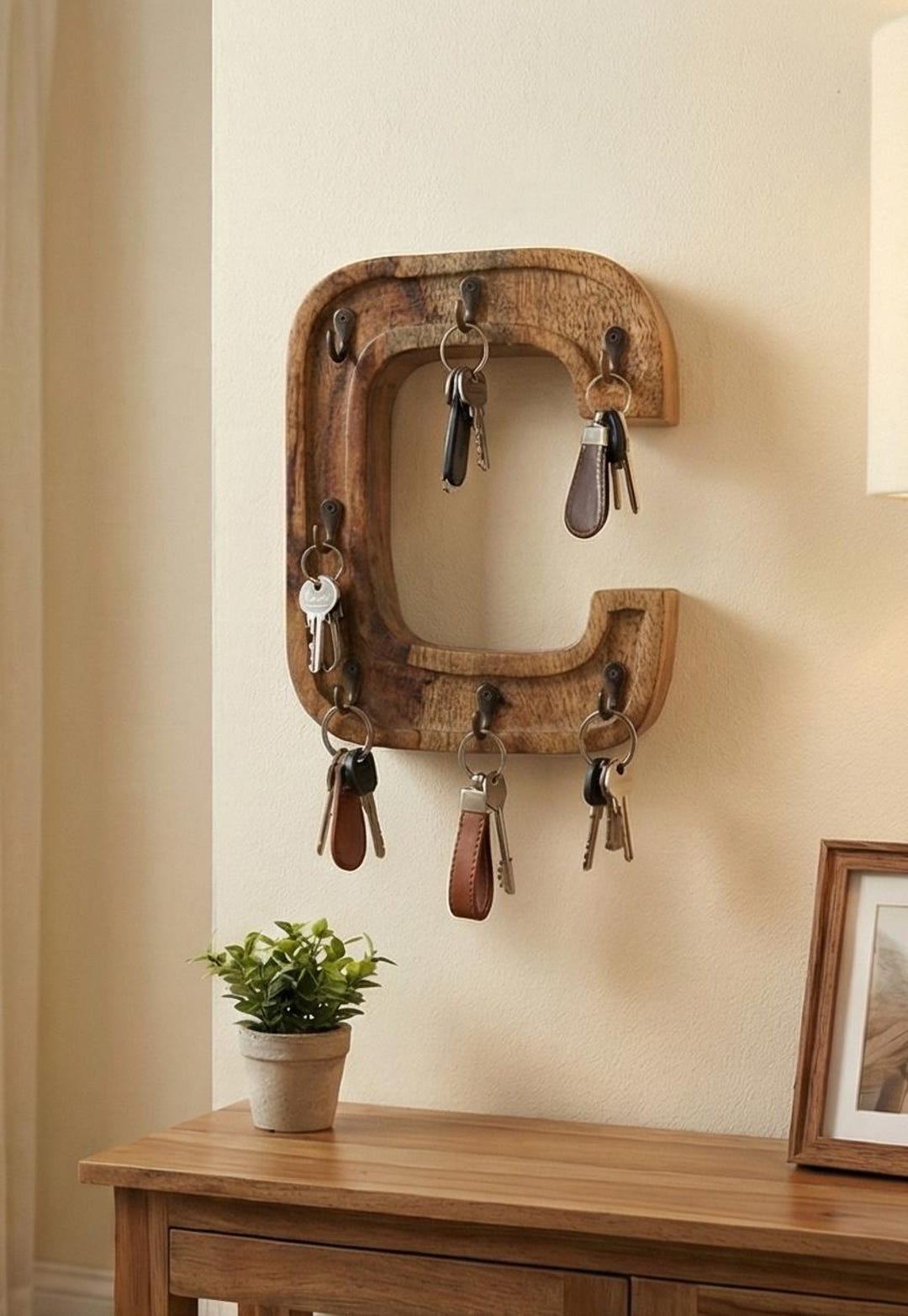Hanging Key Set Wooden Key Hanger - Etsy