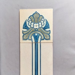 Antique German Jugendstil Tile Art Panel by NSTG Grohn