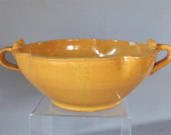 JB Cole North Carolina Pottery Yellow Bowl