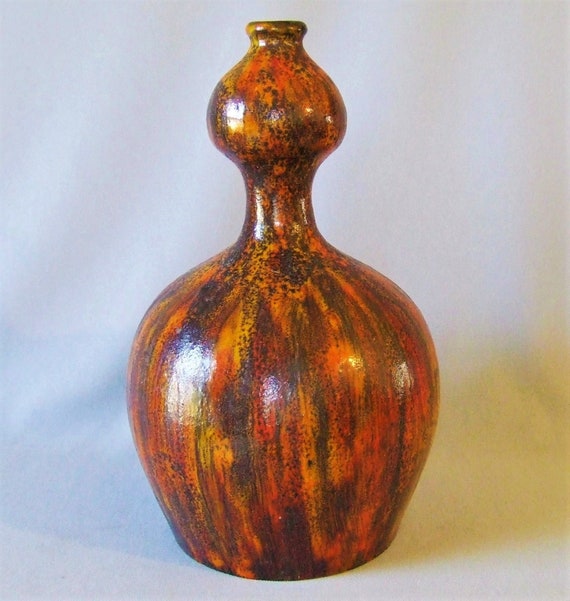 Raymor Italian Art Pottery Vase Rosewood Red Glaze Etsy