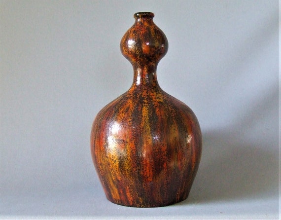 Raymor Italian Art Pottery Vase Rosewood Red Glaze Etsy
