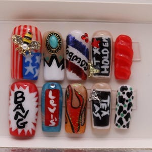Realizzato su misura su ordinazione! Cowboy Carter Tour - Beyoncé Nails