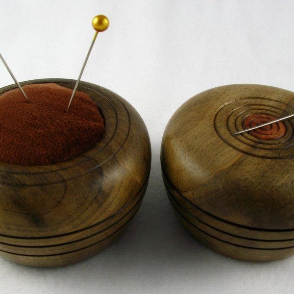 Wooden Magnetic Needle Keeper and Pin Cushion Set - Handmade by Greg Hanson