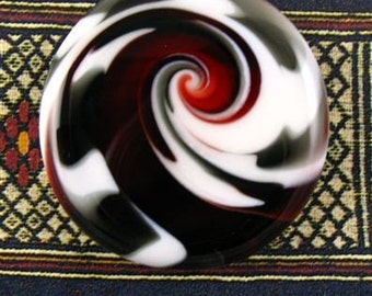 Lampwork Glass Button with self Shank