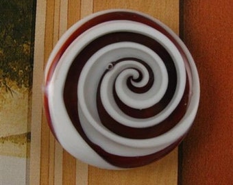 Lampwork Glass Button with Self Shank