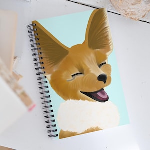Caderno espiral Happy Fox, Raposas, Animais, Papelaria