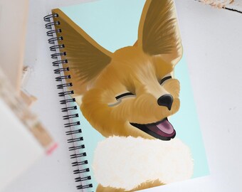 Happy Fox Spiral notebook, Foxes, Animals, Stationery