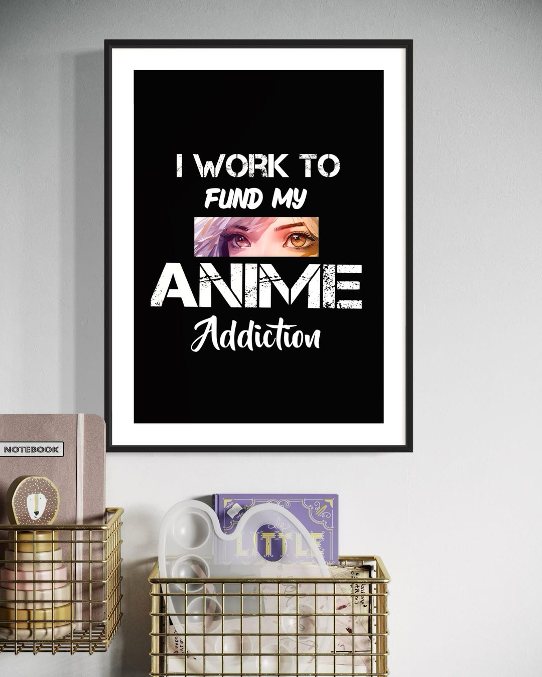 Anime Addiction Wall Art Print (digital Download) - Etsy