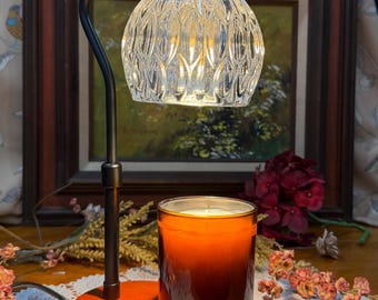 Glass Candle Warmer Lamp for Luxurious Luminous Home Adjustable Height for Special Christmas Gift