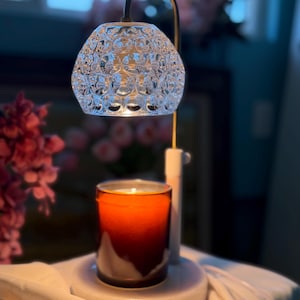 Glass Bubble Candle Warmer Lamp, Adjustable Timer, Dimmer, Ambient Glow Decor