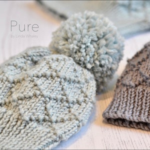 EASY BOBBLE HAT Knitting Pattern Baby Child Adult Jasper image 1