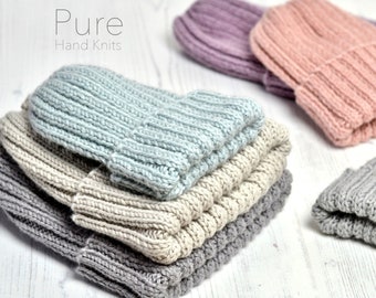 NEW! SIMPLE WORSTED Rib Hat Knitting Pattern Mikki