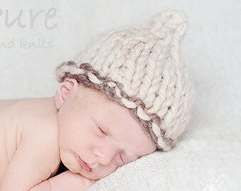 KNITTING PATTERN baby hats 'little poppet' pixie hat - newborn to 5 years