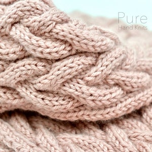 KNITTING PATTERN Nysa Cabled Scarf 3 sizes