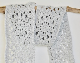 CROCHET PATTERN Granny Square Scarf Eva