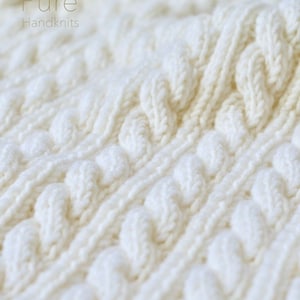 SIMPLE CABLE BLANKET Knitting Pattern Eve