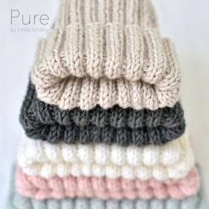 EASY KNITTING PATTERN Baby Child Adult Mikki Rib Hat
